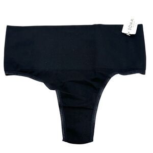 Soma Tummy Trimming No Edge Seamless Ultralight Black Thong L/XL NWT